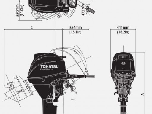 Лодочный мотор MFS 30 CW EPTL Белый