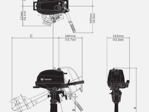 Четырехтактный подвесной лодочный мотор Tohatsu  MFS 6D SS