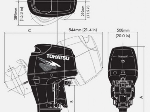 Двухтактный подвесной лодочный мотор TLDI® MD 90