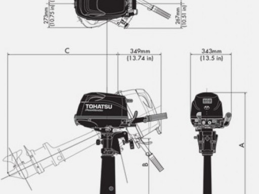 Четырехтактный подвесной лодочный мотор MFS 6D Sail Pro