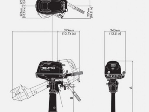 Четырехтактный подвесной лодочный мотор Tohatsu  MFS 6D DS