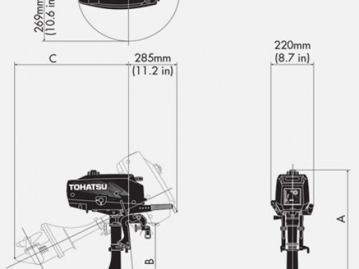 Лодочный мотор Tohatsu M3.5B2L